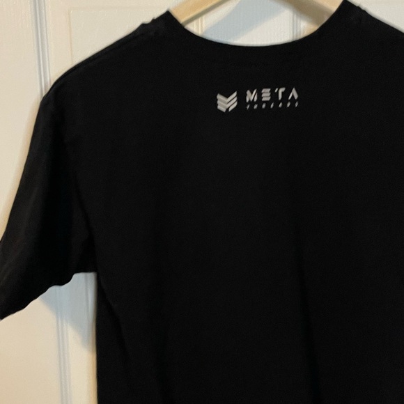 Meta Threads black gaming tee w/ white CLUTCH & MLG graphics unisex sz M - Picture 6 of 8